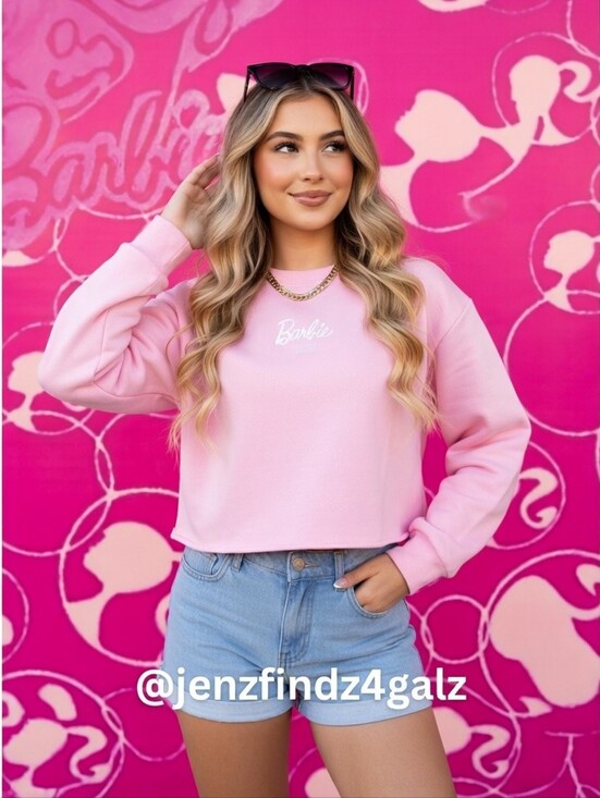 Kith Tops - NWT Barbie X Kith Pink 60th Anniversary Crissy Graphic Crew Sweatshirt Large